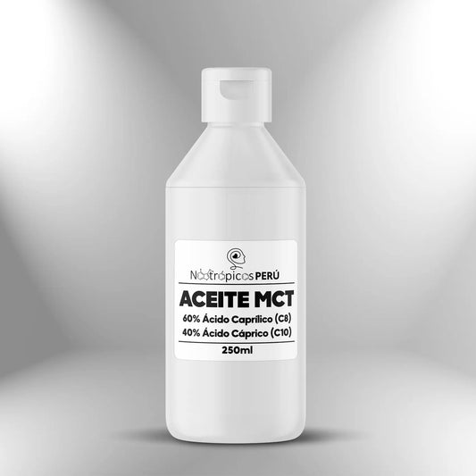 Aceite MCT Puro (60% C8 - 40% C10) - 250ml Nootrópicos Perú