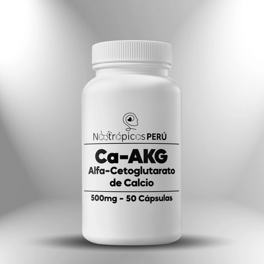 Alfa-Cetoglutarato de Calcio (Ca-AKG) 500mg - 50 cápsulas Nootrópicos Perú