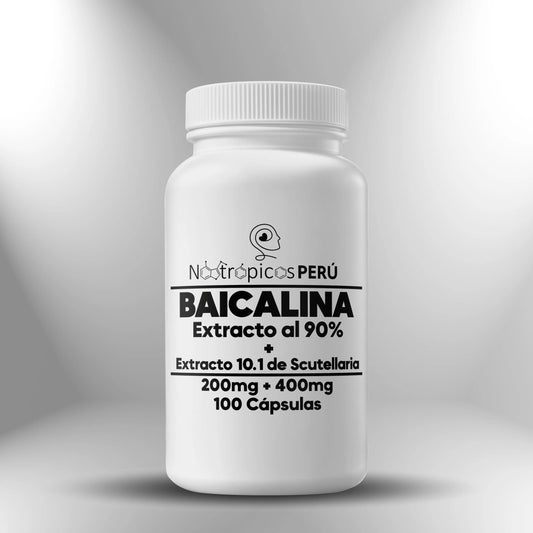 Baicalina (90%) + Scutellaria (Extracto 10.1) 200mg + 400mg - 100 cápsulas Nootrópicos Perú
