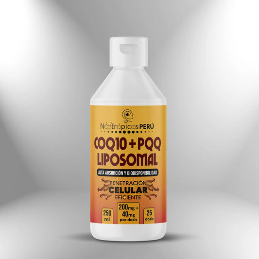 CoQ10 + PQQ Liposomal (200mg + 40mg x 5ml) - 250ml (50 dosis) Nootrópicos Perú