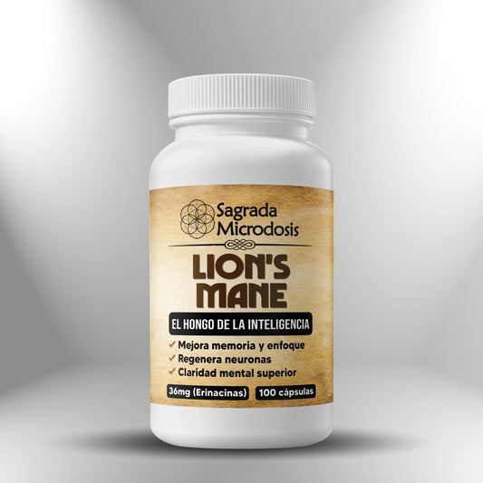 Lion's Mane (extracto de micelio de Melena de León) 600mg ► 100 cápsulas Sagrada Microdosis
