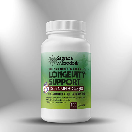 Longevity Support: Apoyo para envejecimiento saludable Sagrada Microdosis