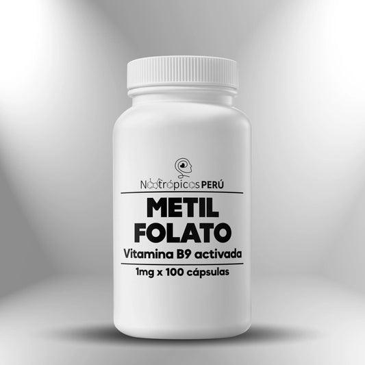Metilfolato (Vitamina B9 Activada) 1000mcg - 100 cápsulas Nootrópicos Perú