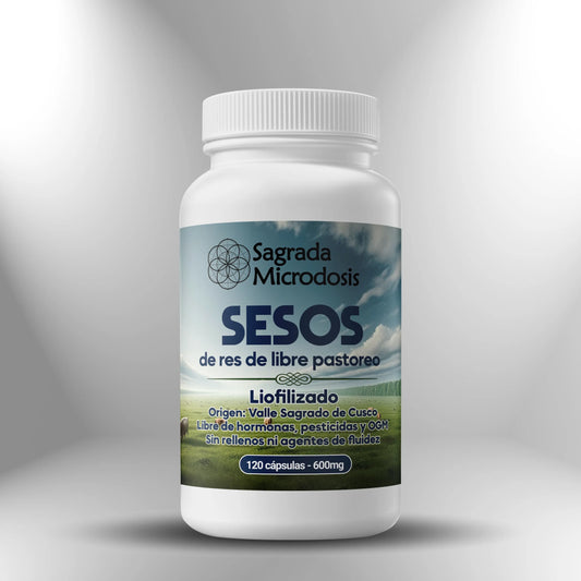Sesos de res de libre pastoreo (liofilizado) 600mg ► 120 cápsulas Sagrada Microdosis