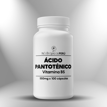 Vitamina B5 (Ácido Pantotênico) 550mg - 100 cápsulas