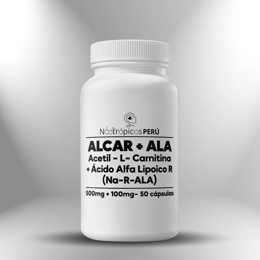 ALCAR + ALA (Na-R-ALA) 500mg + 100mg ► 50 cápsulas Nootrópicos Perú