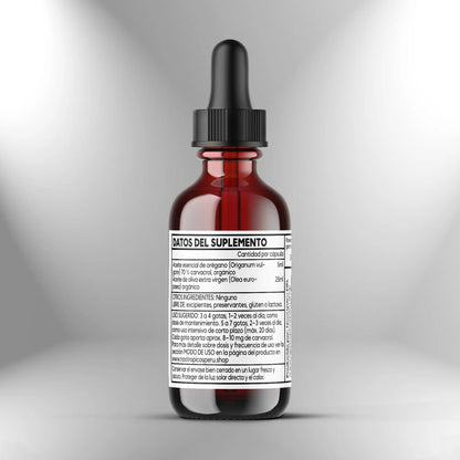 Aceite Esencial de Orégano (70% Carvacrol - Dilución 5:1) - 30ml Nootrópicos Perú