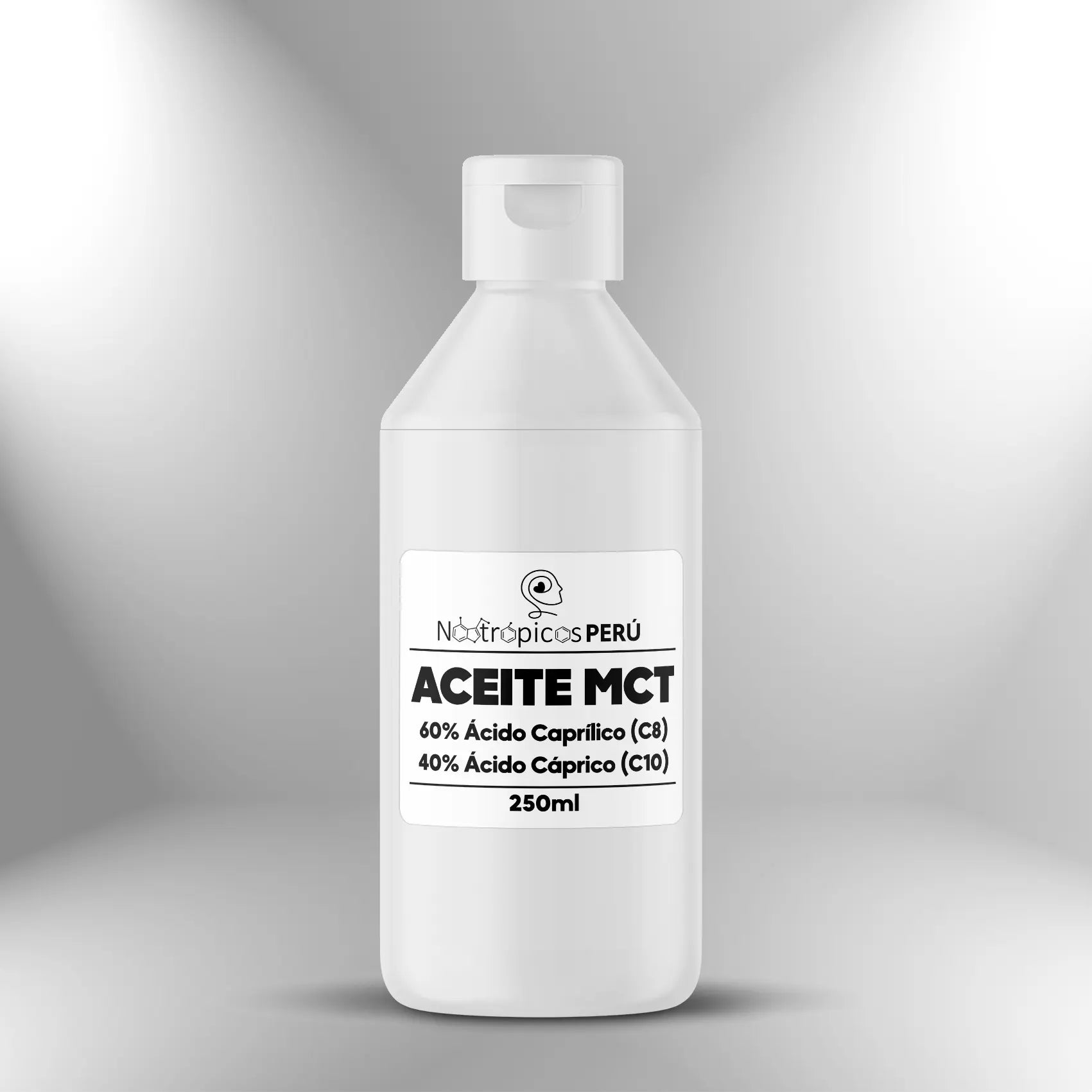 Aceite MCT Puro (60% C8 - 40% C10) - 250ml Nootrópicos Perú