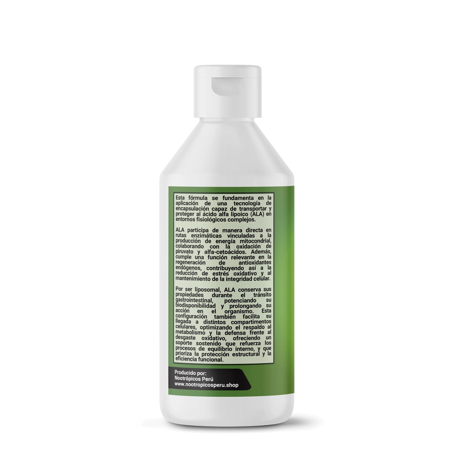 Ácido Alfa Lipóico (R) Liposomal (300mg x 5ml) - 250ml (50 dosis) Nootrópicos Perú