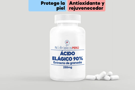 Ácido Elágico 90% (Extracto de granada) 250mg - 100 cápsulas Nootrópicos Perú