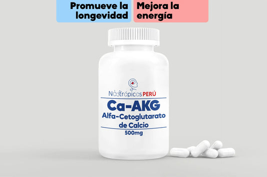 Alfa-Cetoglutarato de Calcio (Ca-AKG) 500mg - 50 cápsulas Nootrópicos Perú
