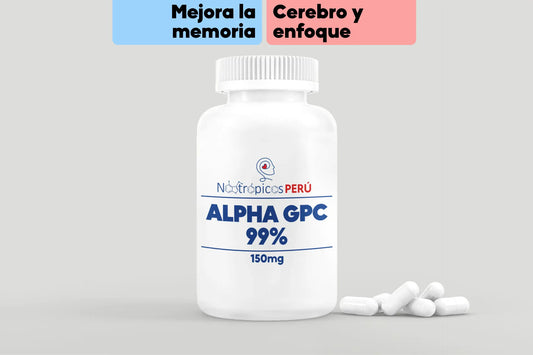 Alpha GPC 99% (Alfa-GPC) 150mg - 100 cápsulas Nootrópicos Perú