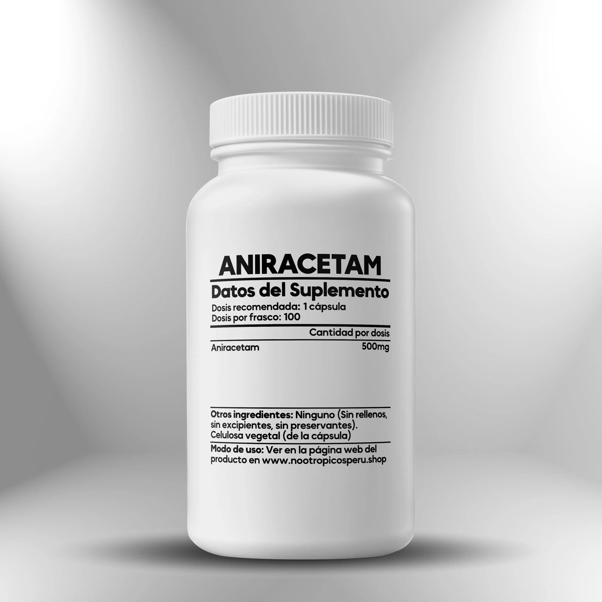 Aniracetam 500mg - 2 presentaciones Nootrópicos Perú