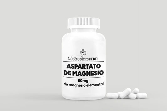 Aspartato de magnesio 50mg (Magnesio elemental) - 100 cápsulas Nootrópicos Perú