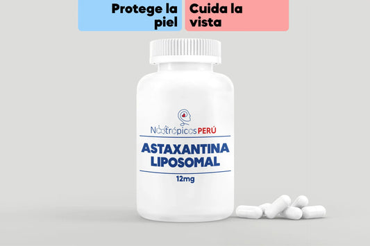 Astaxantina Liposomal 12mg - 100 cápsulas Nootrópicos Perú