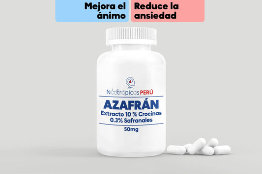 Azafrán 50mg (Extracto 10% Crocinas) - 100 cápsulas Nootrópicos Perú
