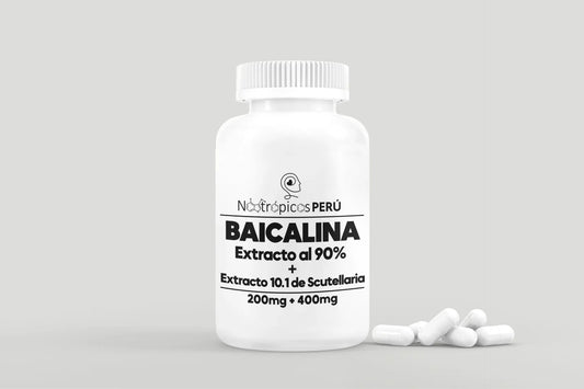 Baicalina (90%) + Scutellaria (Extracto 10.1) 200mg + 400mg - 100 cápsulas Nootrópicos Perú