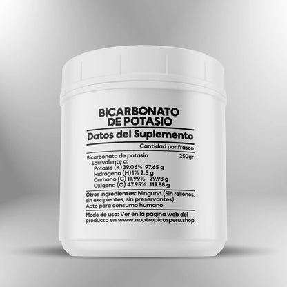 Bicarbonato de potasio 250gr Nootrópicos Perú