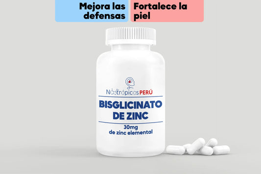Bisglicinato de zinc 30mg - 100 cápsulas Nootrópicos Perú