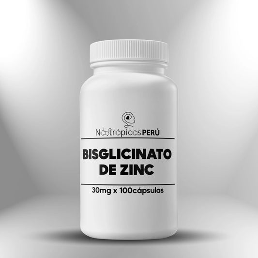 Bisglicinato de zinc 30mg - 100 cápsulas - Nootrópicos Perú