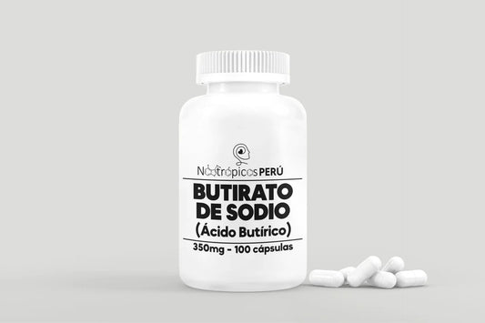 Butirato de sodio (Ácido Butírico) 350mg -100 cápsulas Nootrópicos Perú