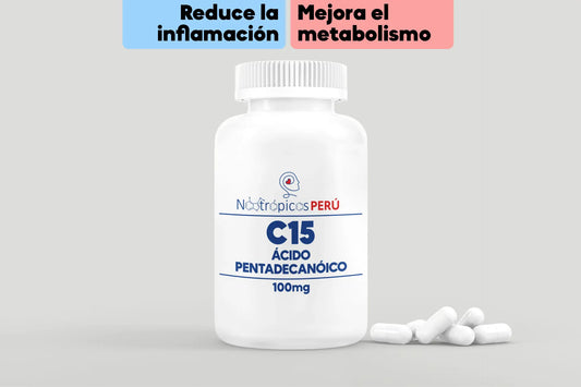 C15 (Ácido Pentadecanóico) 100mg - 50 cápsulas Nootrópicos Perú