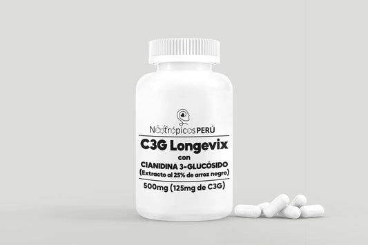C3G Longevix (Cianidina 3-glucósido) 500mg - 50 cápsulas Nootrópicos Perú