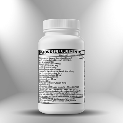 Chaga (extracto 50% polisacáridos) 600mg ► 100 cápsulas