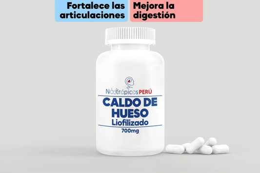 Caldo de hueso liofilizado 700mg - 120 cápsulas Nootrópicos Perú