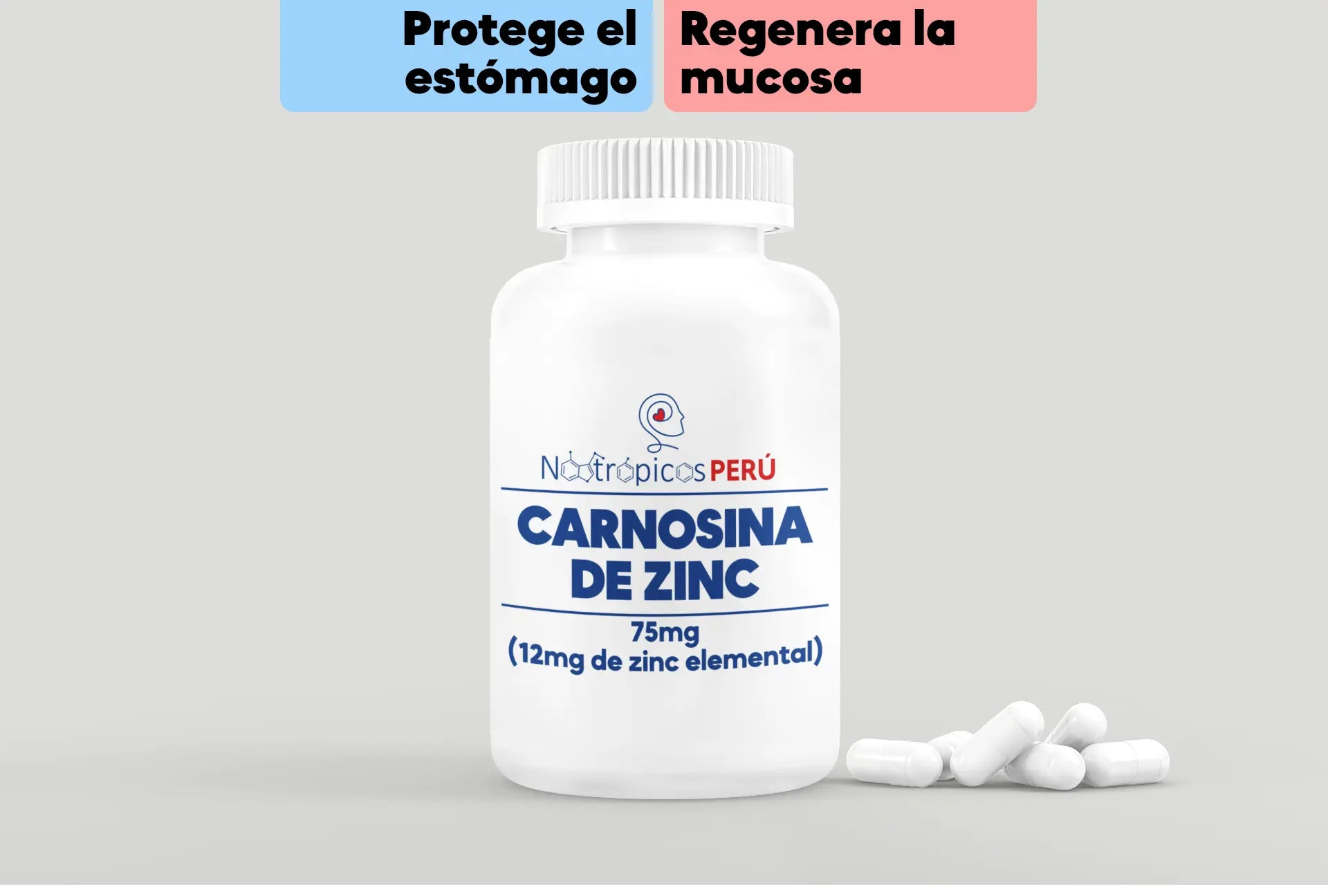 Carnosina de zinc (Polaprezinc) 75mg - 2 presentaciones Nootrópicos Perú