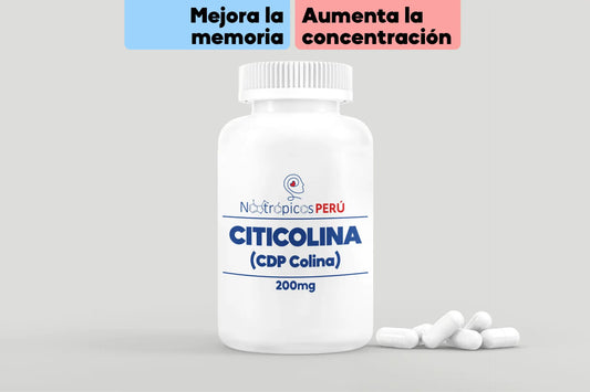Citicolina (CDP Colina) 200mg - 100 cápsulas Nootrópicos Perú