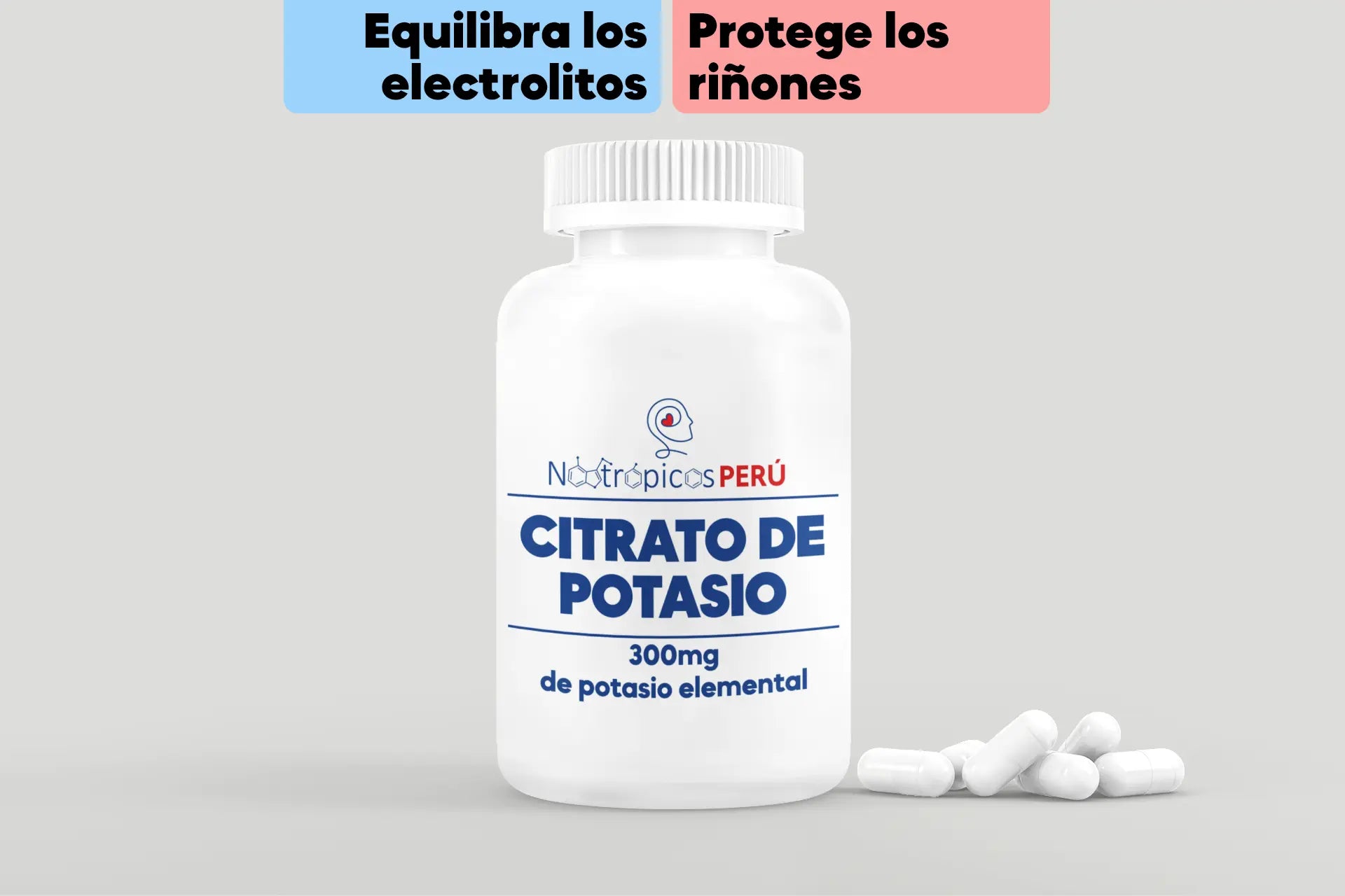 Citrato de potasio 700mg - 120 cápsulas Nootrópicos Perú