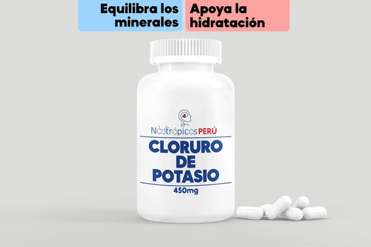 Cloruro de potasio 450mg (Potasio elemental) - 100 cápsulas Nootrópicos Perú