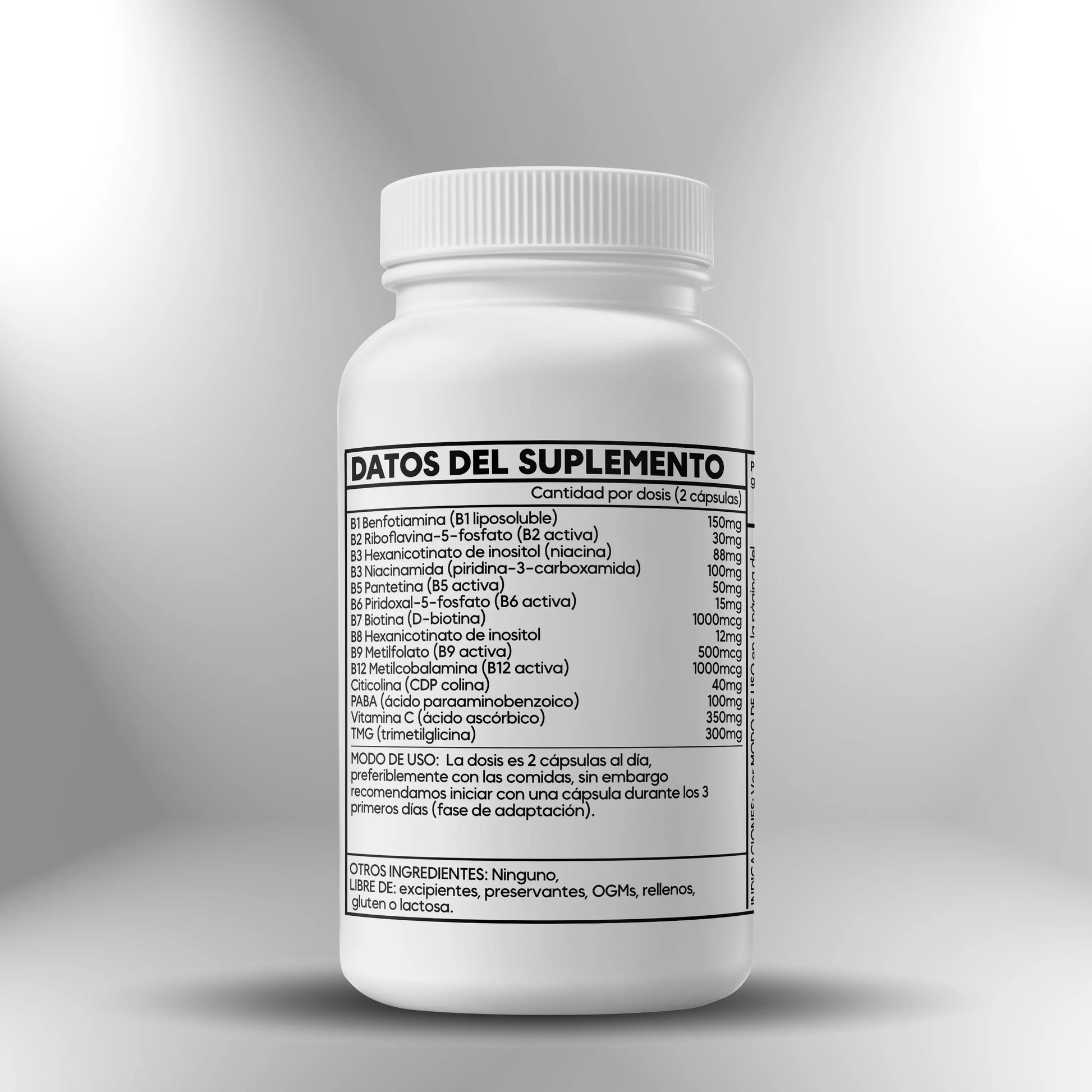 Complejo B-Active (Vitaminas B Activadas) - 100 cápsulas Sagrada Microdosis