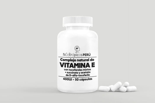 Complejo natural de Vitamina E 400UI - 50 cápsulas Nootrópicos Perú