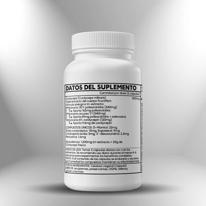 Cordyceps (Triple extracto) 600 mg ► 100 cápsulas