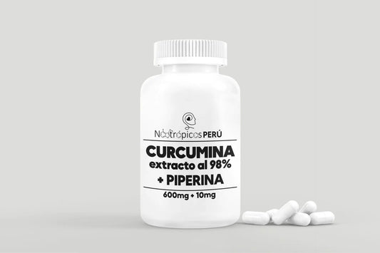 Curcumina 98% + Piperina 600mg - 100 cápsulas Nootrópicos Perú