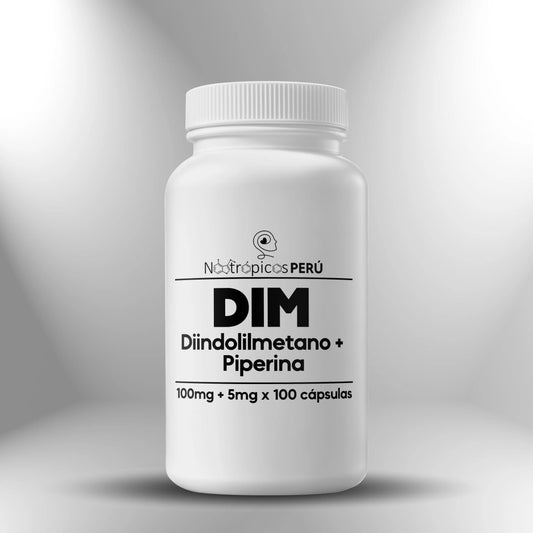 Diindolilmetano DIM 100mg + Piperina - 100 cápsulas - Nootrópicos Perú