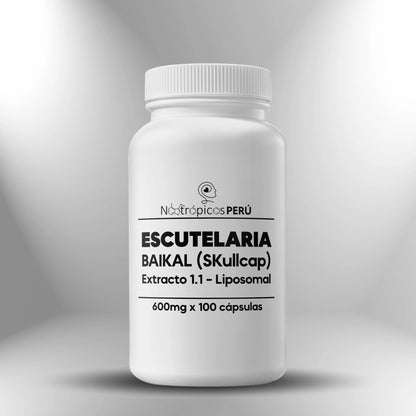 Escutelaria Baikal Liposomal (extracto 1.1) 600mg - 100 cápsulas - Nootrópicos Perú