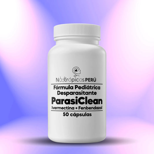 Fórmula Pediátrica Desparasitante ParasiClean ► 50 y 100 cápsulas Nootrópicos Perú