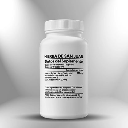 Hierba de San Juan (extracto de St. John's Wort) 300mg - 100 cápsulas Nootrópicos Perú