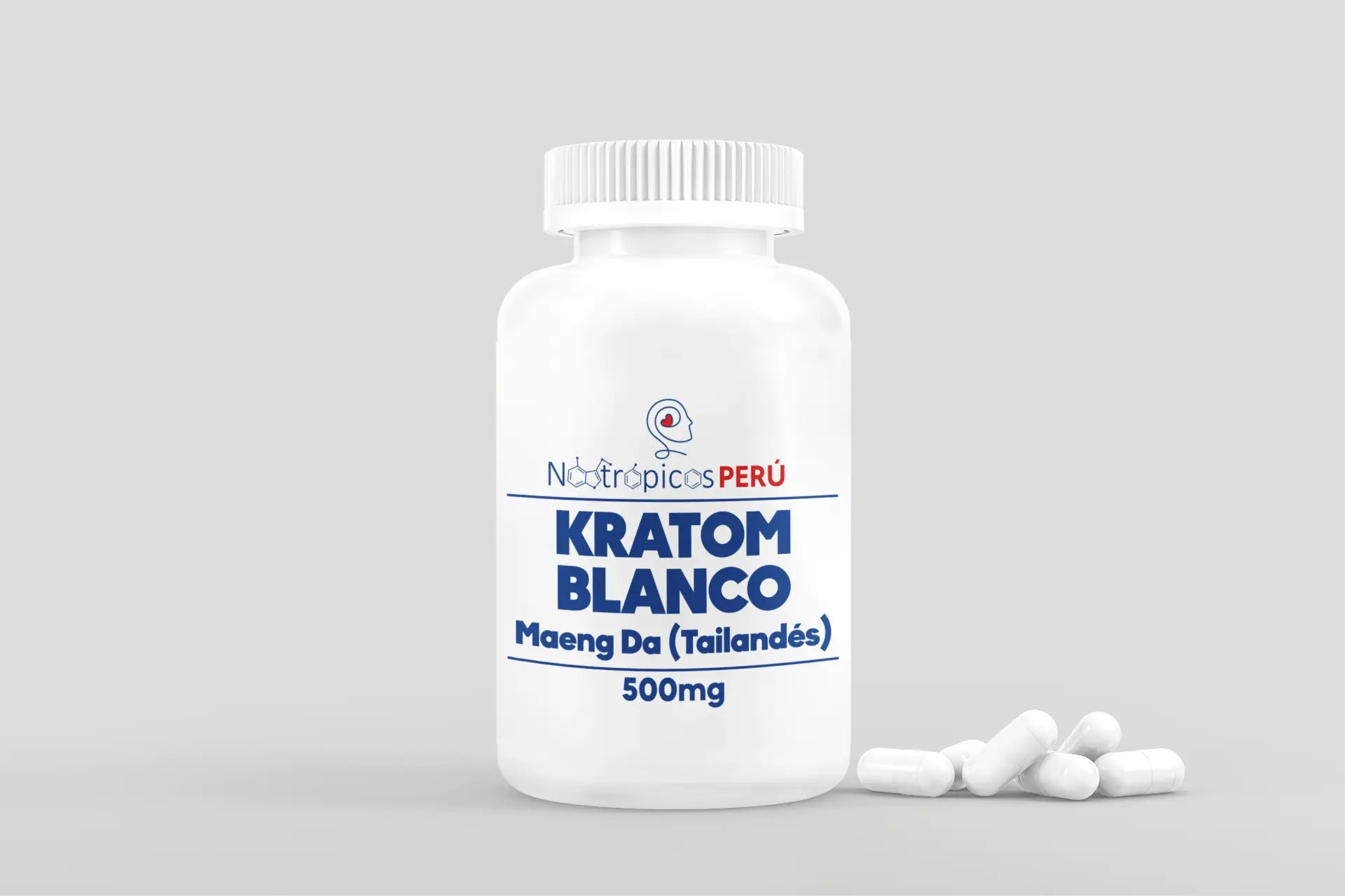 Kratom Blanco 500mg (Maeng Da) - 50 y 100 cápsulas Nootrópicos Perú