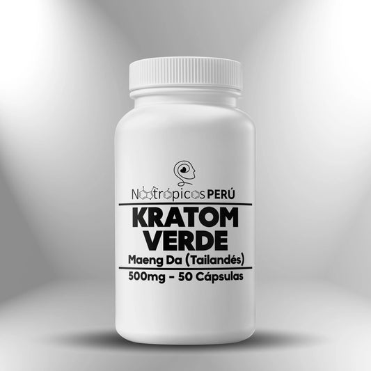 Kratom Verde 500mg (Maeng Da) - 50 y 100 cápsulas Nootrópicos Perú