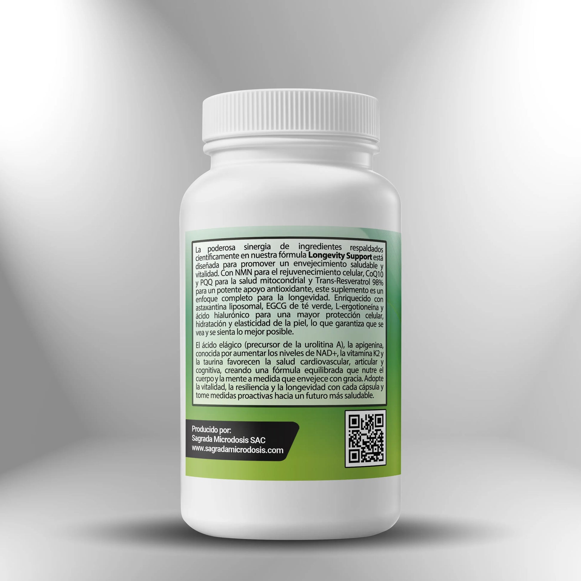 Longevity Support: Apoyo para envejecimiento saludable Sagrada Microdosis