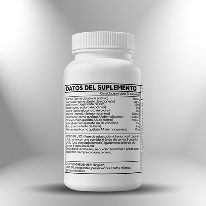 Minerales Esenciales (Suplemento más importante) ► 100 cápsulas
