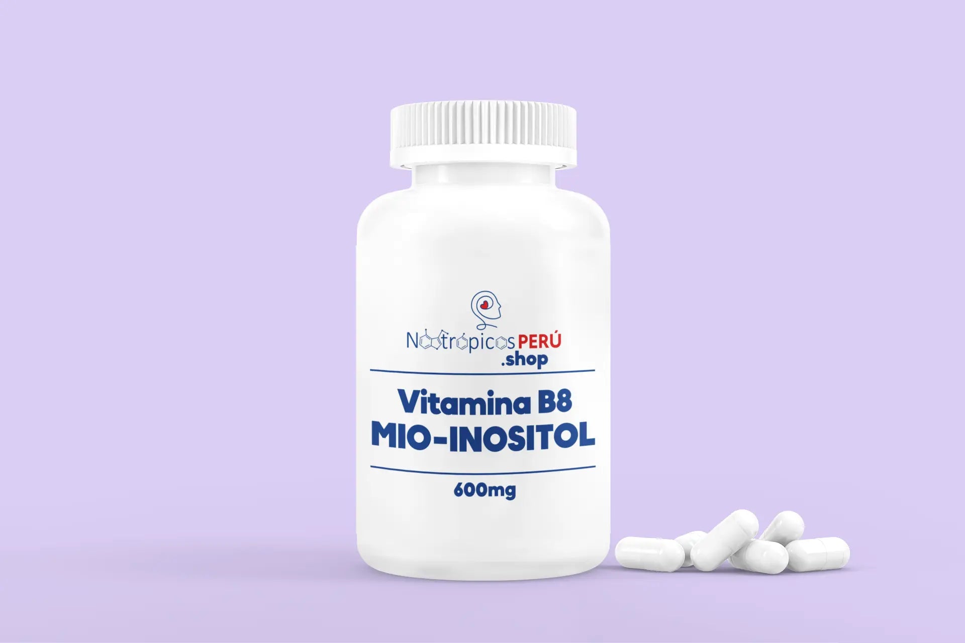 MIo-inositol (Vitamina B8) 600mg - 100 cápsulas Nootrópicos Perú