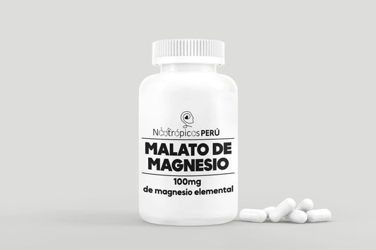 Malato de magnesio 100mg (Magnesio elemental) - 100 cápsulas Nootrópicos Perú