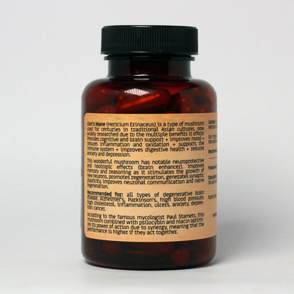 Melena de Leon (Lion's Mane) 500mg - 100 cápsulas Nootrópicos Perú