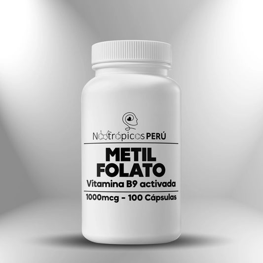 Metilfolato (Vitamina B9 Activada) 1000mcg - 100 cápsulas Nootrópicos Perú