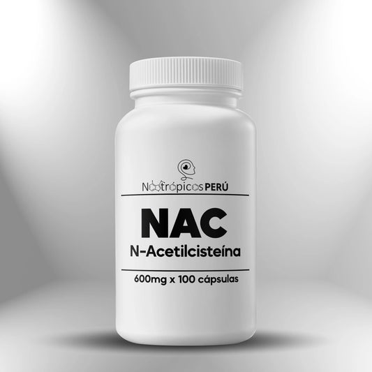 N-Acetil Cisteína (NAC) 600mg - 100 cápsulas - Nootrópicos Perú